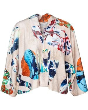 ARTISTA Clearwater Velvet Cardigan - Blue