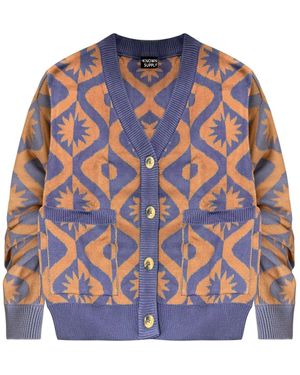 Known Supply Heavyweight Cotton Cardigan - Blue
