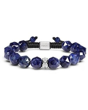 AWNL Ulfberht Swords Sodalite Macrame Bracelet - Blue