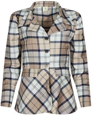 NUMBAT Matilda Tartan Wool Blazer - Grey