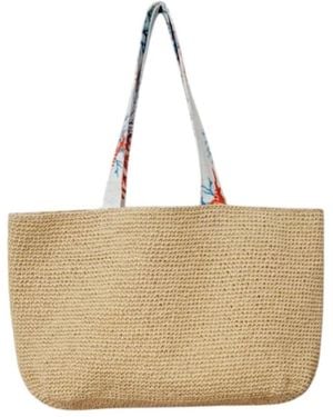 Springmoonatelier Neutrals Summer Beauties Raffia Bag Set - Natural