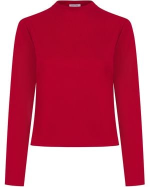 K-Win London Timeless Mock-Neck Top - Red