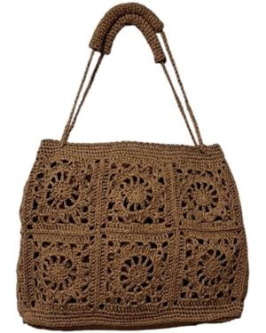 Springmoonatelier Handcrafted Raffia Elegance Bag - Brown