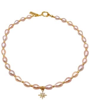The Bulums The Sahara Signature Pearl Star Necklace - Metallic