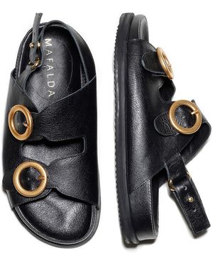 Mafalda Tie Buckle Chunky Sandals - Black