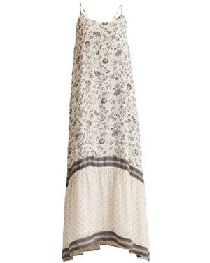 REISTOR Flowy Maxi Crepe Dress - Natural