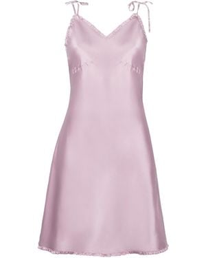 Sasha La Mer Giselle Silk Slip Dress, Colour Bubblegum - Purple