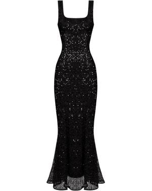 Elsava Sequin Maxi Dress - Black