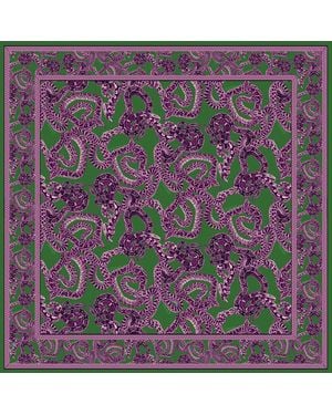 Monzlapur New York Large Silk Snake Scarf - Purple