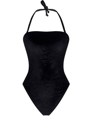 Maison Tangerine Marbella Velvet Swimsuit - Black