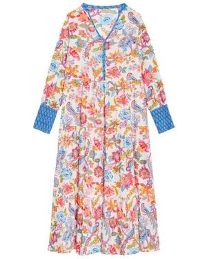 Inara Goa Carnival Cotton Dress - Red
