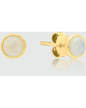Auree Lulea Moonstone Vermeil Stud Earrings - Metallic
