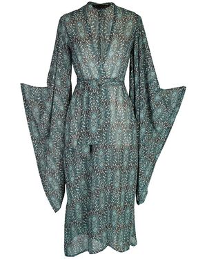 Jennafer Grace Squash Blossom Kimono - Green