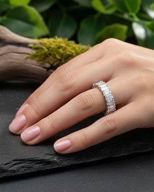 The Jewelz Neutrals Radiant Row Ring - White