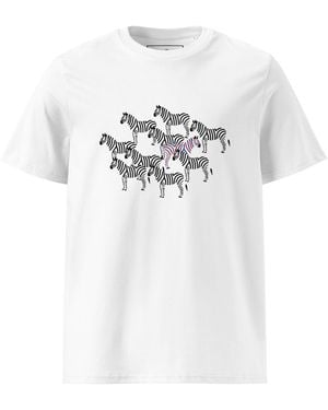 Anchor and Crew Zebra Where's William Going? Organic Cotton T-Shirt - White
