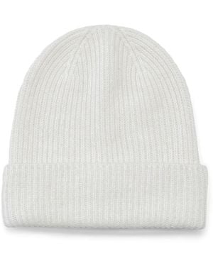 tirillm Holly Rib Knitted Cashmere Hat - White