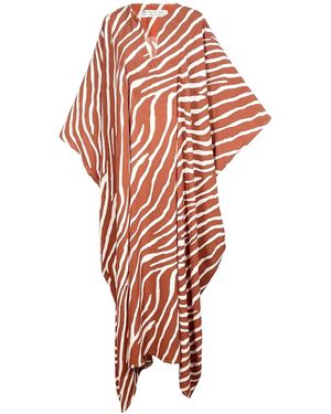 Jennafer Grace Talitha Cinched Waist Caftan - Red