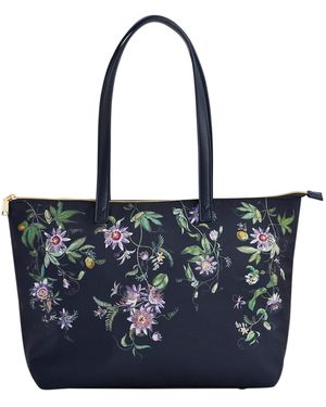 Fable England Passion Flower Grab Tote - Blue
