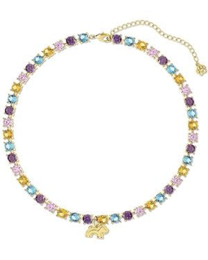 Cloud Haven Cz Logo Pendant Necklace - Metallic