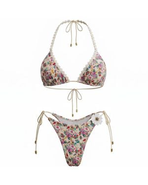 Bellaria Positano Floral Three Piece Set - White