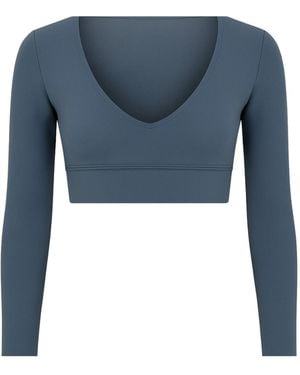 Altra Volta Long-Sleeve V-Neck Top – Petrol - Blue