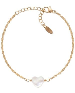 Kris Nations Mother Of Pearl Heart Bracelet - Metallic