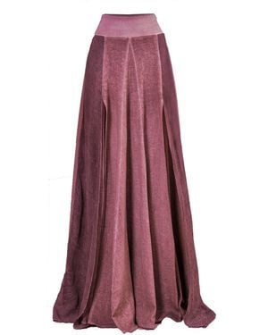 Zhenabia Zhe Skirt Boho High Slit Maxi Skirt - Purple
