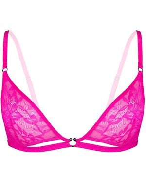 MONIQUE MORIN LINGERIE Hologram Bralette Electric - Pink