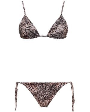 Donnaswim Neutrals Safari Print Bikini Set - Brown