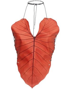 Sarah Regensburger Leaf Top - Orange