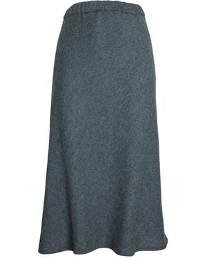 2KStyle Sharon Wool-Blend Bias-Cut Midi Skirt - Grey