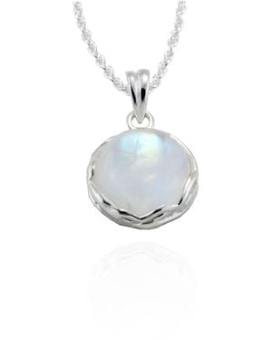 Isla Silver Moonstone Pendant - Metallic