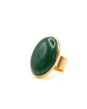 Jaredjamin Stella Statement Ring - Green