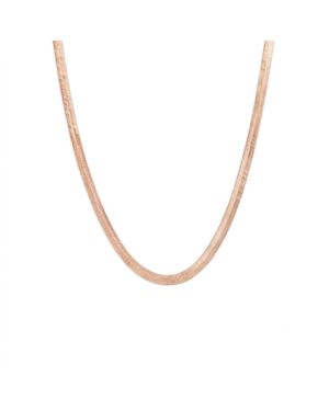 Spero London Large Herringbone Sterling Flat Snake Chain - Metallic