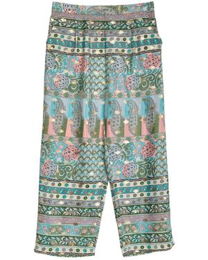 Niza Wide Printed Trousers Amalfi - Blue