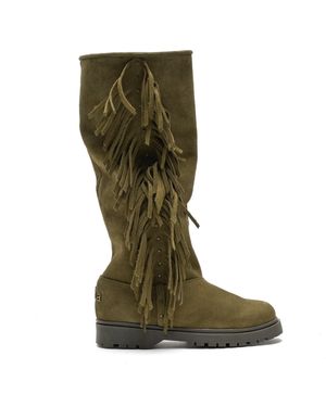 Cha Fringe Tall Military - Green