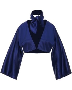 MOE Silk Bolero Reversible - Blue