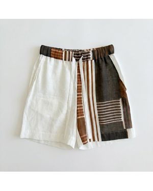 Studio Afuera Lima Clay Linen Shorts - White