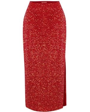 Elsava Riva Sequin Skirt - Red