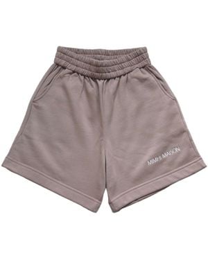 Mimhi Maison Neutrals Nude Cotton Shorts - Brown
