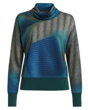 Conquista Polo Neck Top - Blue