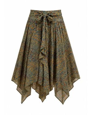 Lumina Eligma Bohemian Midi Skirt - Green
