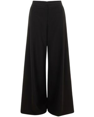 Sazha Wide-Leg Deep-Pleated Pants - Black