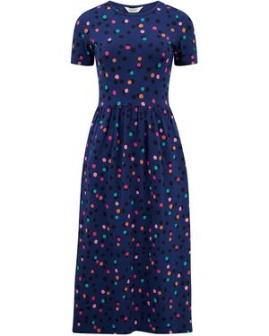 Sugarhill Sofia Jersey Midi Dress, Dappled Spot - Blue