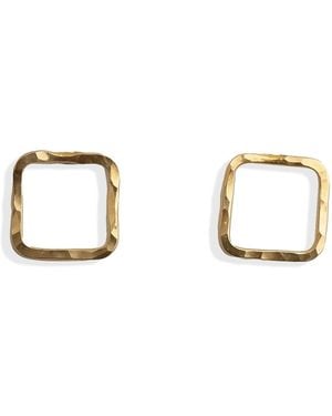 Kate Koel Square Stud Earrings - Metallic