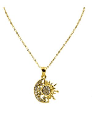 Superdivajewellery Crescent Necklace - Metallic