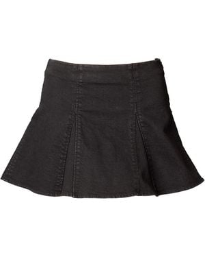 Love and Nostalgia Kelly Denim Flip Skirt - Black