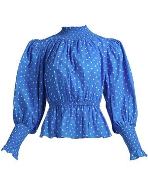 Kristinit Zanna Dot Blouse - Blue