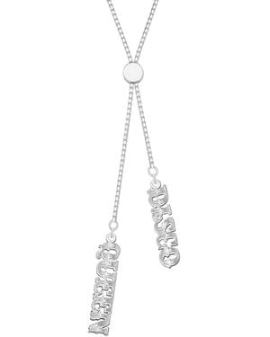 CarterGore Disco Queen Sterling Slider Necklace - Metallic