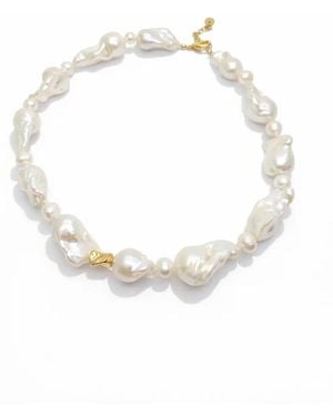 La Maison Gisel B. Aria Baroque Pearl Choker - White